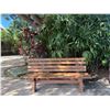Image 1 : Slatted Wooden Park Bench 73"L x 37"H