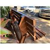 Image 5 : Slatted Wooden Park Bench 73"L x 37"H