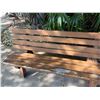 Image 7 : Slatted Wooden Park Bench 73"L x 37"H