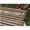 Image 3 : Slatted Wooden Park Bench w/ Metal Armrests 44"L x 32.5"H