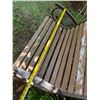 Image 6 : Slatted Wooden Park Bench w/ Metal Armrests 44"L x 32.5"H