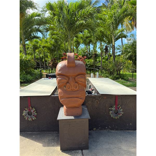 Tiki Statue on Turtle Motif Base 20" x 20" x 58"H