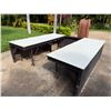 Image 4 : Qty 2 Mobile Buffet Counter Tables 96" x 32"