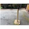 Image 2 : Qty 2 Wooden Delineator Posts 19" Dia, 46"H & Rope Barrier