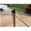 Image 7 : Qty 2 Wooden Delineator Posts 19" Dia, 46"H & Rope Barrier