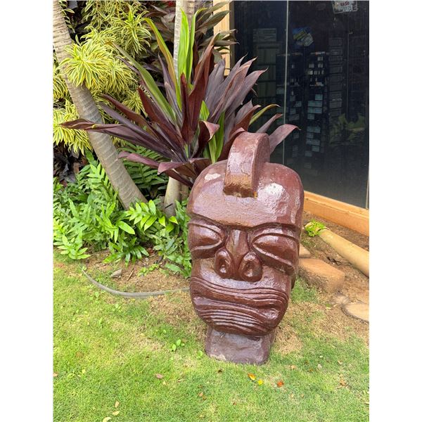 Tiki Statue 14" x 15" x 38"H