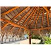 Image 5 : PalmEx Aloha Tiki Hut w/ Ohia Posts & Thatched Roof  97" x 102" x 121"H