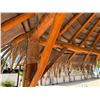 Image 6 : PalmEx Aloha Tiki Hut w/ Ohia Posts & Thatched Roof  97" x 102" x 121"H