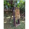 Image 2 : Wooden Plank A-Frame Target Stand w/ Fiber Material Target 26" x 52" x 72"H