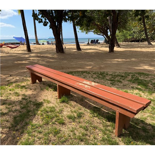 Long Wooden Bench 120" x 12" x 18"H