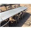 Image 4 : Qty 3 Tables 95" x 24" x 29"H & 24 Plastic Stacking Chairs 16" Dia, 36"H