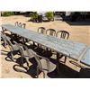 Image 5 : Qty 3 Tables 95" x 24" x 29"H & 18 Plastic Stacking Chairs 16" Dia, 36"H