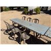 Image 6 : Qty 3 Tables 95" x 24" x 29"H & 18 Plastic Stacking Chairs 16" Dia, 36"H