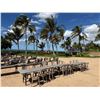 Image 2 : Qty 3 Tables 95" x 24" x 29"H & 18 Plastic Stacking Chairs 16" Dia, 36"H