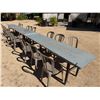 Image 4 : Qty 3 Tables 95" x 24" x 29"H & 18 Plastic Stacking Chairs 16" Dia, 36"H