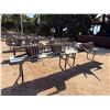Image 2 : Qty 6 Tables 95" x 24" x 29"H & 48 Plastic Stacking Chairs 16" Dia, 36"H