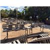 Image 3 : Qty 6 Tables 95" x 24" x 29"H & 48 Plastic Stacking Chairs 16" Dia, 36"H