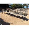 Image 6 : Qty 6 Tables 95" x 24" x 29"H & 48 Plastic Stacking Chairs 16" Dia, 36"H