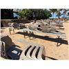 Image 7 : Qty 6 Tables 95" x 24" x 29"H & 48 Plastic Stacking Chairs 16" Dia, 36"H
