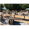 Image 8 : Qty 9 Tables 95" x 24" x 29"H & 54 Plastic Stacking Chairs 16" Dia, 36"H