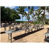 Image 3 : Qty 9 Tables 95" x 24" x 29"H & 54 Plastic Stacking Chairs 16" Dia, 36"H