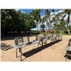 Image 4 : Qty 9 Tables 95" x 24" x 29"H & 54 Plastic Stacking Chairs 16" Dia, 36"H