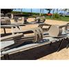 Image 6 : Qty 9 Tables 95" x 24" x 29"H & 54 Plastic Stacking Chairs 16" Dia, 36"H