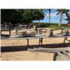 Image 9 : Qty 9 Tables 95" x 24" x 29"H & 54 Plastic Stacking Chairs 16" Dia, 36"H