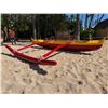 Image 20 : Yellow & Red Outrigger Canoe 15' 6'" L