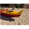 Image 21 : Yellow & Red Outrigger Canoe 15' 6'" L