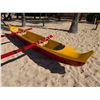 Image 22 : Yellow & Red Outrigger Canoe 15' 6'" L