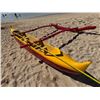Image 24 : Yellow & Red Outrigger Canoe 15' 6'" L