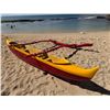 Image 2 : Yellow & Red Outrigger Canoe 15' 6'" L
