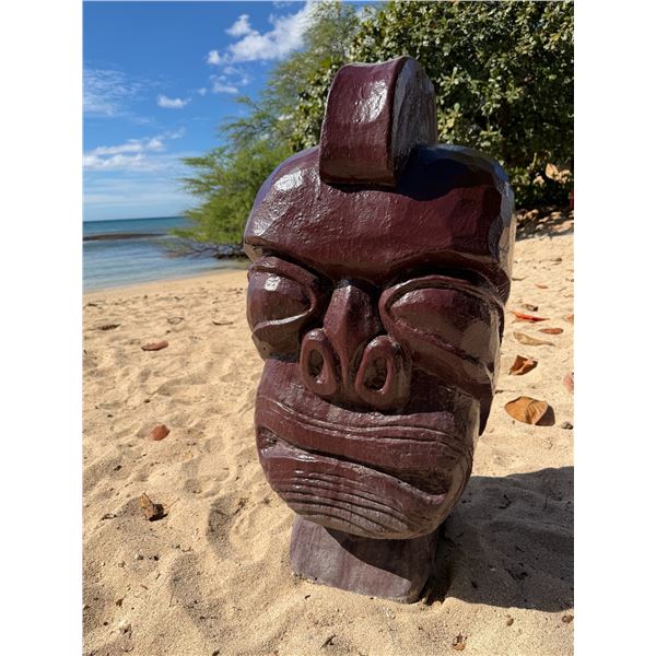 Tiki Statue 14" x 13" x 39"H