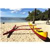 Image 1 : Yellow & Red Outrigger Canoe 15' 4" L