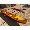 Image 21 : Yellow & Red Outrigger Canoe 15' 4" L