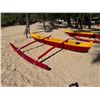 Image 5 : Yellow & Red Outrigger Canoe 15' 4" L