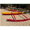 Image 7 : Yellow & Red Outrigger Canoe 15' 4" L