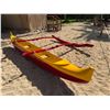 Image 8 : Yellow & Red Outrigger Canoe 15' 4" L