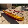 Image 9 : Yellow & Red Outrigger Canoe 15' 4" L