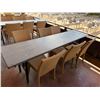 Image 2 : Qty 3 Long Tables 95" x 24" x 29"H & 18 GAR Woven Chairs 17" x 16" x 37"H
