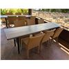 Image 3 : Qty 3 Long Tables 95" x 24" x 29"H & 18 GAR Woven Chairs 17" x 16" x 37"H