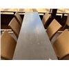 Image 12 : Qty 3 Long Tables 95" x 24" x 29"H & 18 GAR Woven Chairs 17" x 16" x 37"H