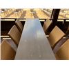 Image 13 : Qty 3 Long Tables 95" x 24" x 29"H & 18 GAR Woven Chairs 17" x 16" x 37"H
