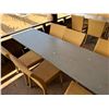 Image 29 : Qty 3 Long Tables 95" x 24" x 29"H & 18 GAR Woven Chairs 17" x 16" x 37"H