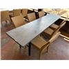 Image 4 : Qty 3 Long Tables 95" x 24" x 29"H & 18 GAR Woven Chairs 17" x 16" x 37"H