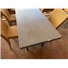 Image 7 : Qty 3 Long Tables 95" x 24" x 29"H & 18 GAR Woven Chairs 17" x 16" x 37"H