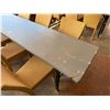 Image 8 : Qty 3 Long Tables 95" x 24" x 29"H & 18 GAR Woven Chairs 17" x 16" x 37"H