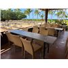 Image 2 : Qty 3 Long Tables 95" x 24" x 29"H & 18 GAR Woven Chairs 17" x 16" x 37"H