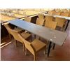 Image 3 : Qty 3 Long Tables 95" x 24" x 29"H & 18 GAR Woven Chairs 17" x 16" x 37"H